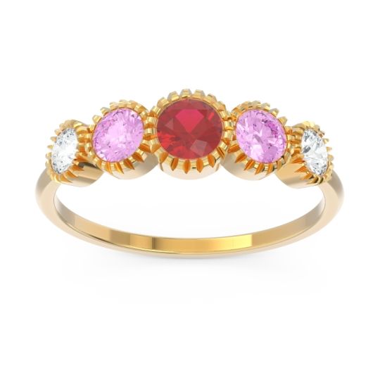 Petite Modern Bezel Milgrain Avastha Ring