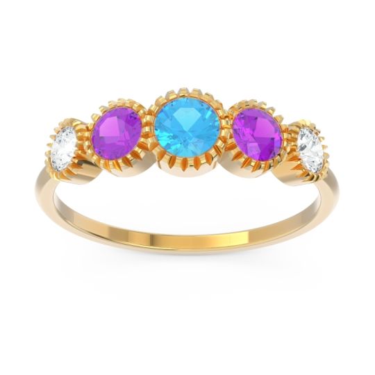 Petite Modern Bezel Milgrain Avastha Ring