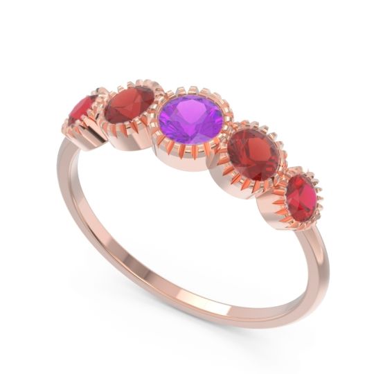 Petite Modern Bezel Milgrain Avastha Ring