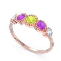 Petite Modern Bezel Milgrain Avastha Ring