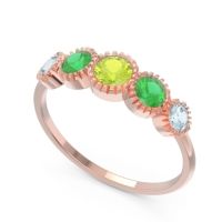 Petite Modern Bezel Milgrain Avastha Ring