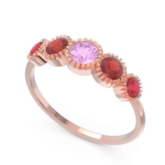 Petite Modern Bezel Milgrain Avastha Ring