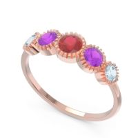 Petite Modern Bezel Milgrain Avastha Ring