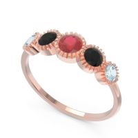 Petite Modern Bezel Milgrain Avastha Ring