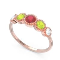 Petite Modern Bezel Milgrain Avastha Ring