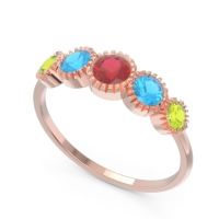 Petite Modern Bezel Milgrain Avastha Ring