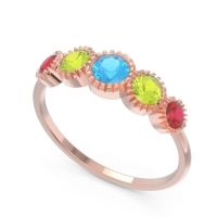 Petite Modern Bezel Milgrain Avastha Ring
