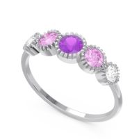 Petite Modern Bezel Milgrain Avastha Ring