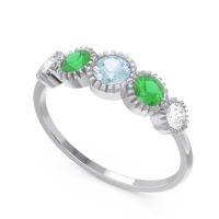 Petite Modern Bezel Milgrain Avastha Ring