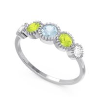 Petite Modern Bezel Milgrain Avastha Ring