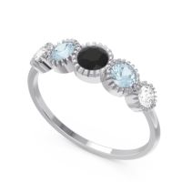 Petite Modern Bezel Milgrain Avastha Ring