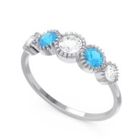 Petite Modern Bezel Milgrain Avastha Ring
