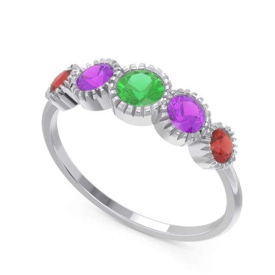 Petite Modern Bezel Milgrain Avastha Ring