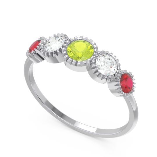 Petite Modern Bezel Milgrain Avastha Ring