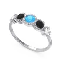 Petite Modern Bezel Milgrain Avastha Ring