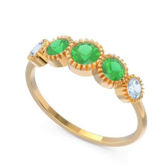 Petite Modern Bezel Milgrain Avastha Ring