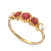 Petite Modern Bezel Milgrain Avastha Ring
