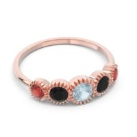 Petite Modern Bezel Milgrain Avastha Ring