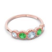 Petite Modern Bezel Milgrain Avastha Ring