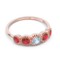 Petite Modern Bezel Milgrain Avastha Ring