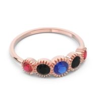 Petite Modern Bezel Milgrain Avastha Ring