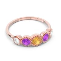 Petite Modern Bezel Milgrain Avastha Ring