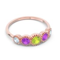 Petite Modern Bezel Milgrain Avastha Ring