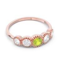 Petite Modern Bezel Milgrain Avastha Ring