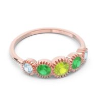 Petite Modern Bezel Milgrain Avastha Ring