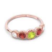 Petite Modern Bezel Milgrain Avastha Ring