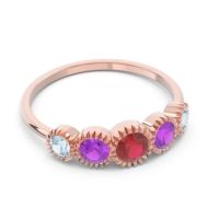 Petite Modern Bezel Milgrain Avastha Ring