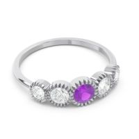Petite Modern Bezel Milgrain Avastha Ring