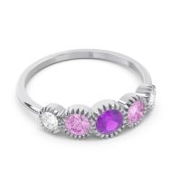 Petite Modern Bezel Milgrain Avastha Ring