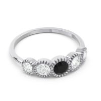 Petite Modern Bezel Milgrain Avastha Ring