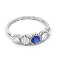 Petite Modern Bezel Milgrain Avastha Ring