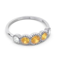 Petite Modern Bezel Milgrain Avastha Ring