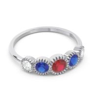 Petite Modern Bezel Milgrain Avastha Ring