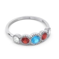 Petite Modern Bezel Milgrain Avastha Ring