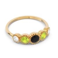 Petite Modern Bezel Milgrain Avastha Ring
