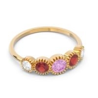 Petite Modern Bezel Milgrain Avastha Ring