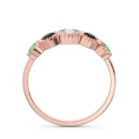 Petite Modern Bezel Milgrain Avastha Ring