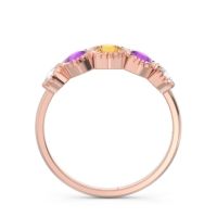 Petite Modern Bezel Milgrain Avastha Ring