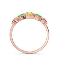 Petite Modern Bezel Milgrain Avastha Ring