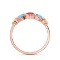 Petite Modern Bezel Milgrain Avastha Ring