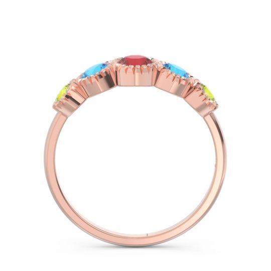 Petite Modern Bezel Milgrain Avastha Ring