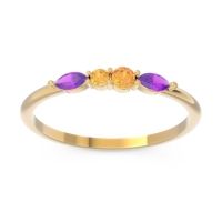 Petite Modern Marquise Pave Mukta Ring