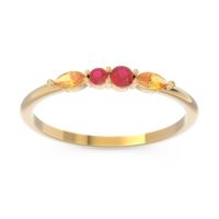 Petite Modern Marquise Pave Mukta Ring