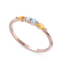 Petite Modern Marquise Pave Mukta Ring