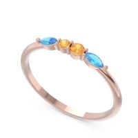 Petite Modern Marquise Pave Mukta Ring