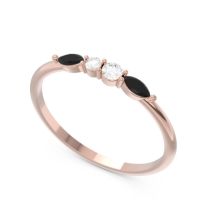 Petite Modern Marquise Pave Mukta Ring